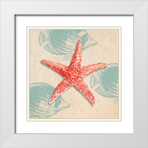 Ocean Gift I White Modern Wood Framed Art Print with Double Matting by Broome, Ted