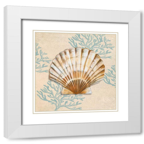 Ocean Gift II White Modern Wood Framed Art Print with Double Matting by Broome, Ted