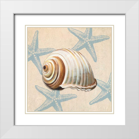 Ocean Gift III White Modern Wood Framed Art Print with Double Matting by Broome, Ted