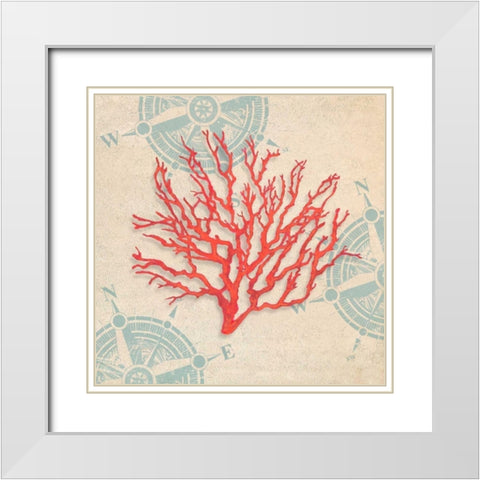 Ocean Gift IV White Modern Wood Framed Art Print with Double Matting by Broome, Ted