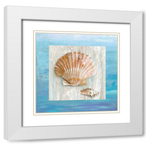 From the Sea I White Modern Wood Framed Art Print with Double Matting by Broome, Ted