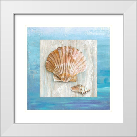 From the Sea I White Modern Wood Framed Art Print with Double Matting by Broome, Ted