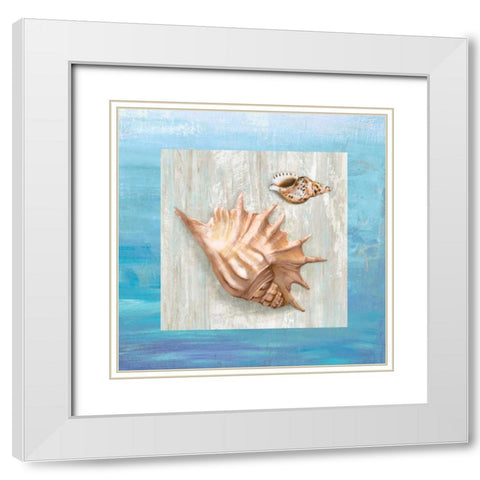 From the Sea III White Modern Wood Framed Art Print with Double Matting by Broome, Ted