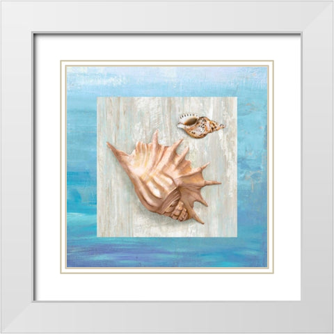 From the Sea III White Modern Wood Framed Art Print with Double Matting by Broome, Ted