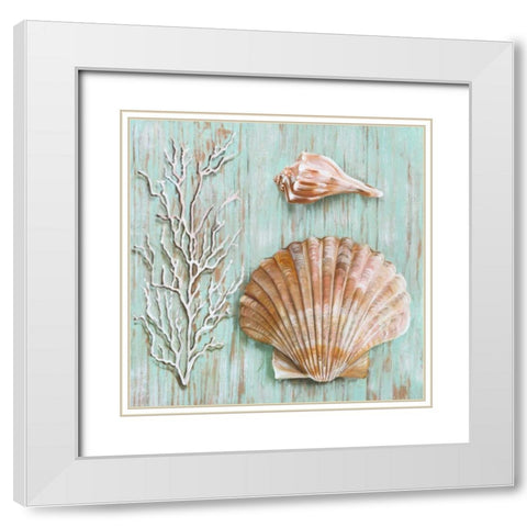 Bretagne I White Modern Wood Framed Art Print with Double Matting by Broome, Ted