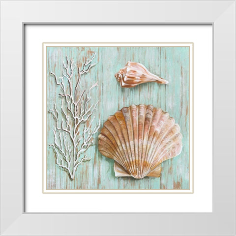 Bretagne I White Modern Wood Framed Art Print with Double Matting by Broome, Ted