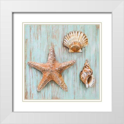 Bretagne IV White Modern Wood Framed Art Print with Double Matting by Broome, Ted