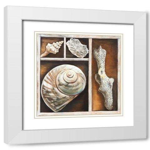From the Ocean IV White Modern Wood Framed Art Print with Double Matting by Broome, Ted