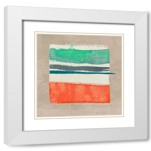 Sylvia II White Modern Wood Framed Art Print with Double Matting by Viola, Bertel