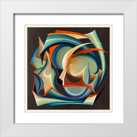 Inverno White Modern Wood Framed Art Print with Double Matting by Ceccarelli, Laura