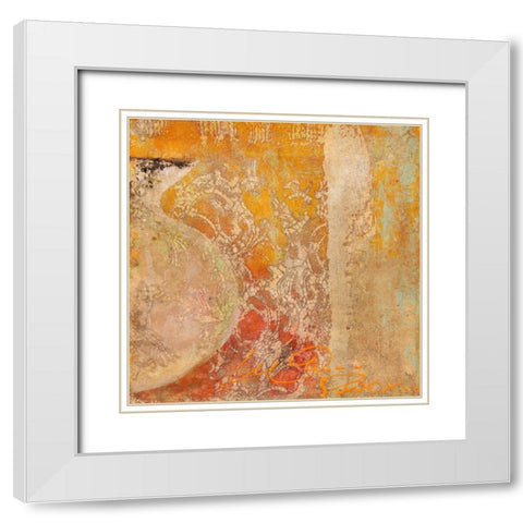 Dharma II White Modern Wood Framed Art Print with Double Matting by Simoncelli, Charaka