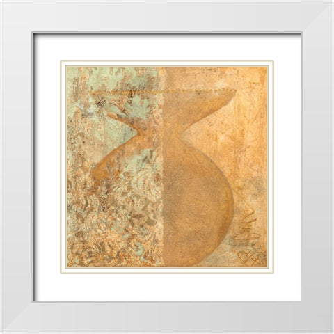 Elisir I White Modern Wood Framed Art Print with Double Matting by Simoncelli, Charaka