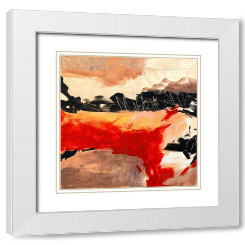 Lâ€™Amour I White Modern Wood Framed Art Print with Double Matting by Olin, Chaz