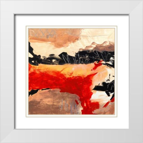 Lâ€™Amour I White Modern Wood Framed Art Print with Double Matting by Olin, Chaz