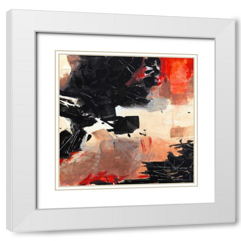 Lâ€™Amour II White Modern Wood Framed Art Print with Double Matting by Olin, Chaz