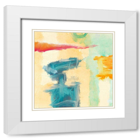 Colorama I White Modern Wood Framed Art Print with Double Matting by Olin, Chaz