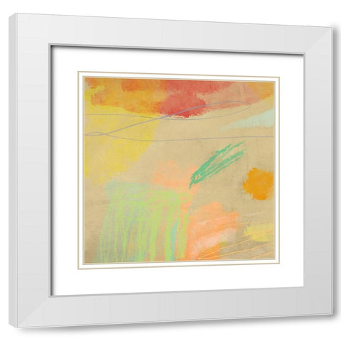 Scribbles I White Modern Wood Framed Art Print with Double Matting by Olin, Chaz