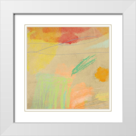 Scribbles I White Modern Wood Framed Art Print with Double Matting by Olin, Chaz