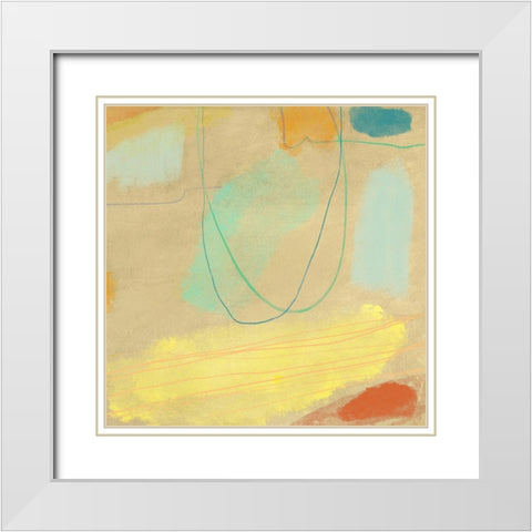 Scribbles II White Modern Wood Framed Art Print with Double Matting by Olin, Chaz