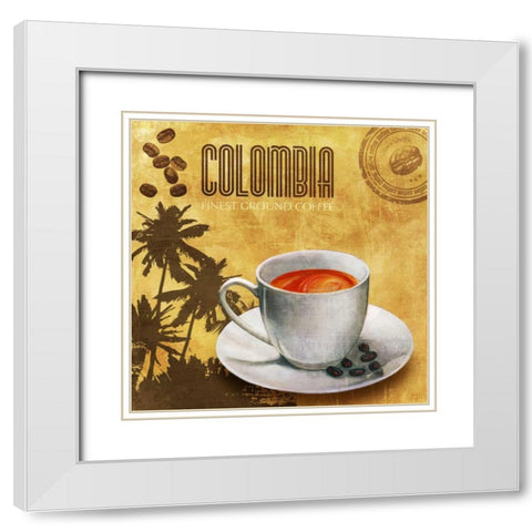Finest Coffee White Modern Wood Framed Art Print with Double Matting by Teller, Skip