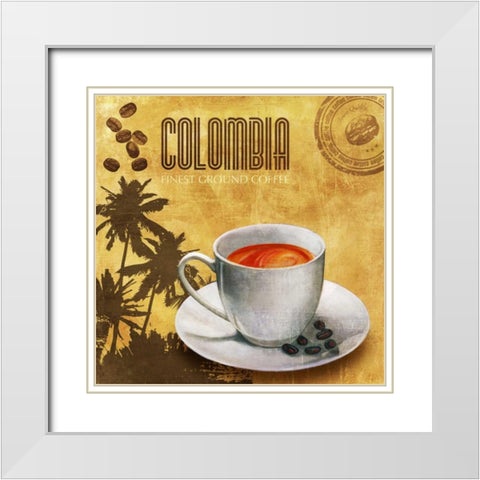 Finest Coffee White Modern Wood Framed Art Print with Double Matting by Teller, Skip