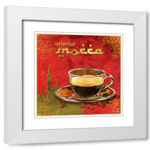 Finest Mocca White Modern Wood Framed Art Print with Double Matting by Teller, Skip