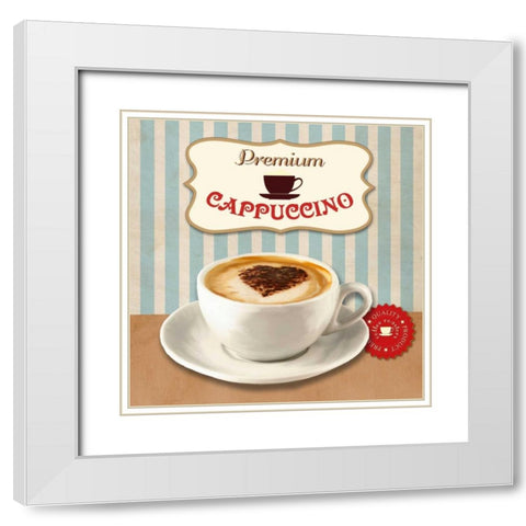 Premium Cappuccino White Modern Wood Framed Art Print with Double Matting by Teller, Skip