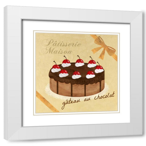 GÃ¢teau au chocolat White Modern Wood Framed Art Print with Double Matting by Teller, Skip