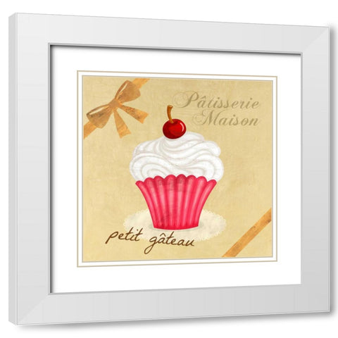 Petit gÃ¢teau White Modern Wood Framed Art Print with Double Matting by Teller, Skip