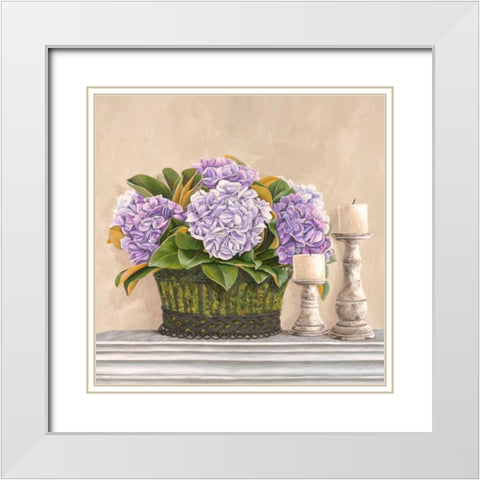 Memoires du jardin I White Modern Wood Framed Art Print with Double Matting by Dellal, Remy