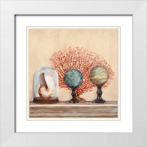 Memoires de voyage II White Modern Wood Framed Art Print with Double Matting by Dellal, Remy