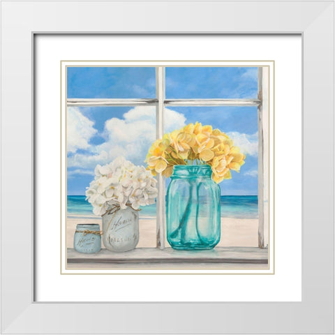 Atlantique (detail) White Modern Wood Framed Art Print with Double Matting by Dellal, Remy