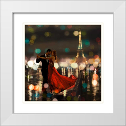 Midnight in Paris White Modern Wood Framed Art Print with Double Matting by Loumer, Dianne