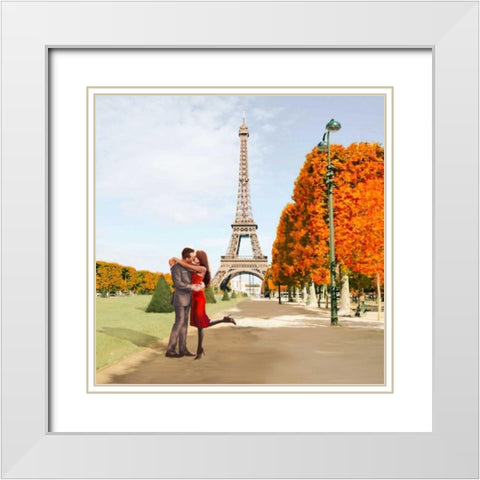 Boulevard of Trees  (detail) White Modern Wood Framed Art Print with Double Matting by Loumer, Dianne