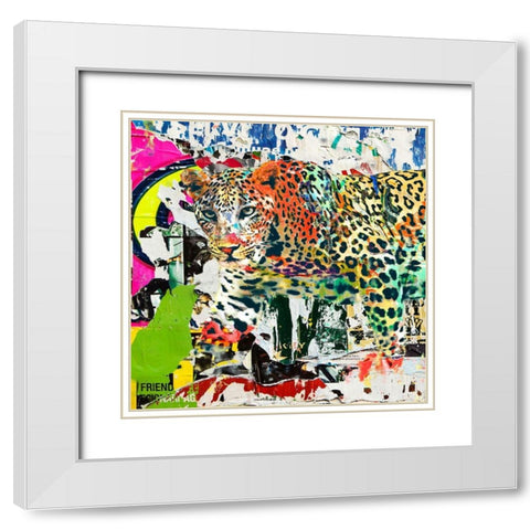 Camouflage #1 (detail) White Modern Wood Framed Art Print with Double Matting by Eric, Chestier