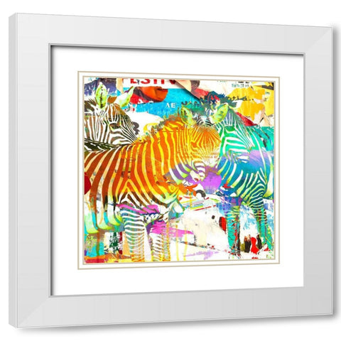 Camouflage #2 (detail) White Modern Wood Framed Art Print with Double Matting by Eric, Chestier