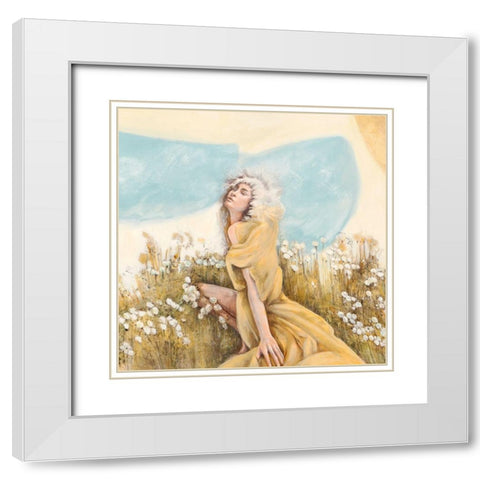 Fairy of the Pale Skies (detail) White Modern Wood Framed Art Print with Double Matting by Pagnoni, Erica