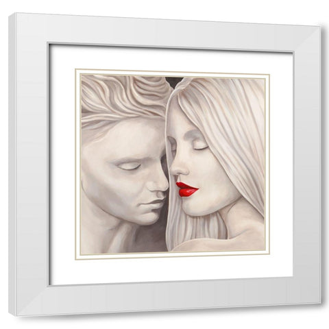 From Her to Eternity (detail) White Modern Wood Framed Art Print with Double Matting by Eleanor, Setti