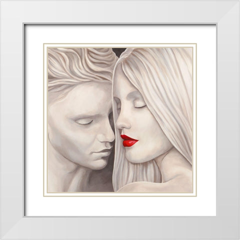 From Her to Eternity (detail) White Modern Wood Framed Art Print with Double Matting by Eleanor, Setti