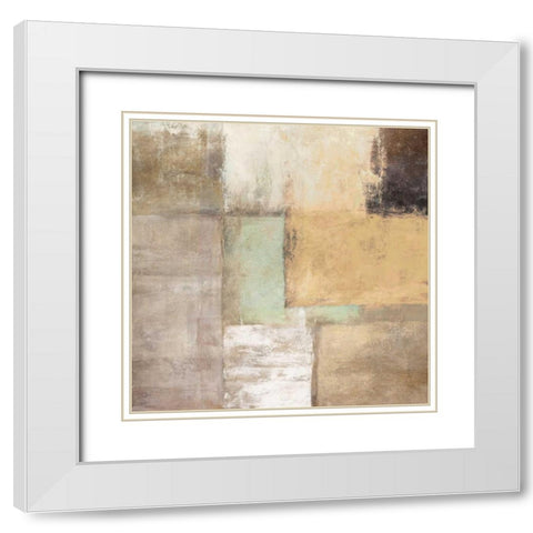 Plage I White Modern Wood Framed Art Print with Double Matting by Falcone, Ruggero