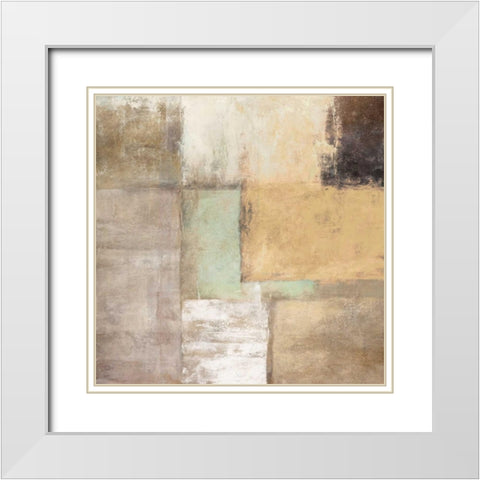 Plage I White Modern Wood Framed Art Print with Double Matting by Falcone, Ruggero