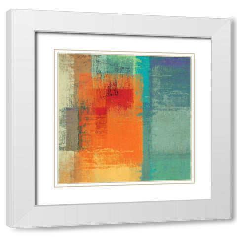 Rainbow Segment II White Modern Wood Framed Art Print with Double Matting by Ruggero, Falcone