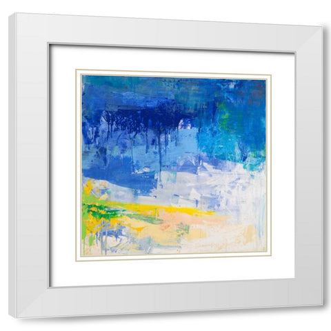 Notte serena II White Modern Wood Framed Art Print with Double Matting by Corrado, Italo