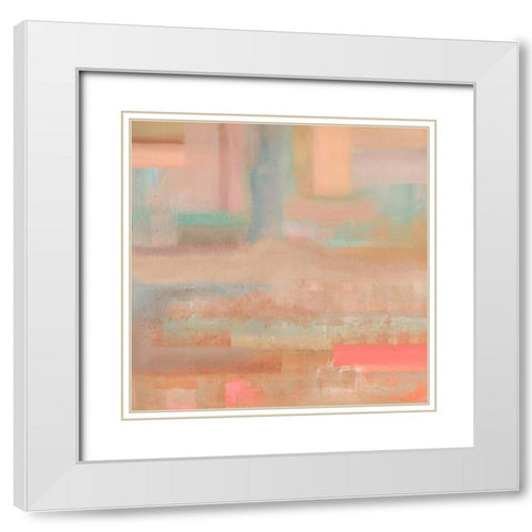 Risonanze White Modern Wood Framed Art Print with Double Matting by Corrado, Italo