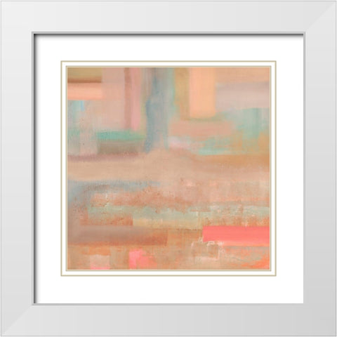 Risonanze White Modern Wood Framed Art Print with Double Matting by Corrado, Italo