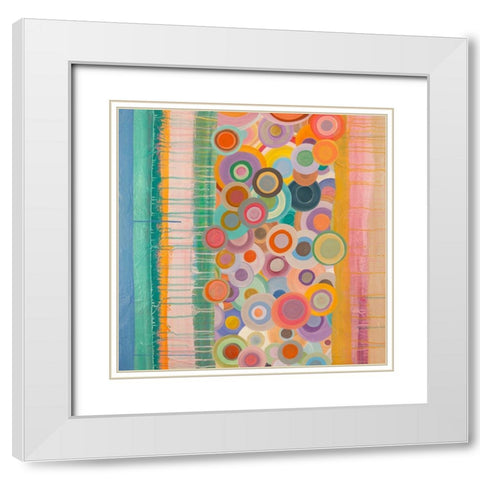 Primavera Pop I White Modern Wood Framed Art Print with Double Matting by Corrado, Italo