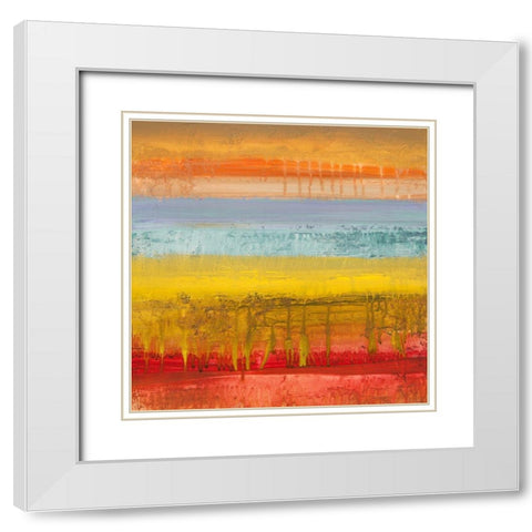 Geo II White Modern Wood Framed Art Print with Double Matting by Corrado, Italo