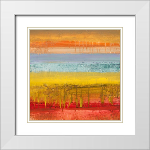 Geo II White Modern Wood Framed Art Print with Double Matting by Corrado, Italo