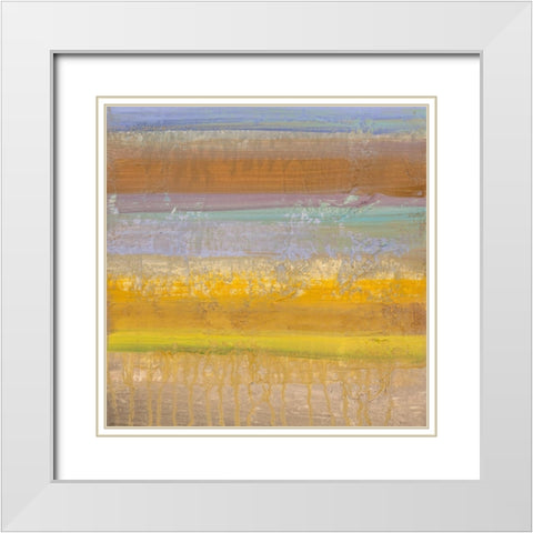 Geo I White Modern Wood Framed Art Print with Double Matting by Corrado, Italo