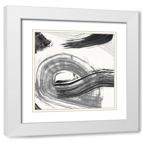 Happening (detail 1) White Modern Wood Framed Art Print with Double Matting by Ikeda, Haru